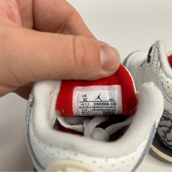 Nike Air Jordan 3 Retro TD “White Cement Reimagined” 2023 - Picture 5 of 5